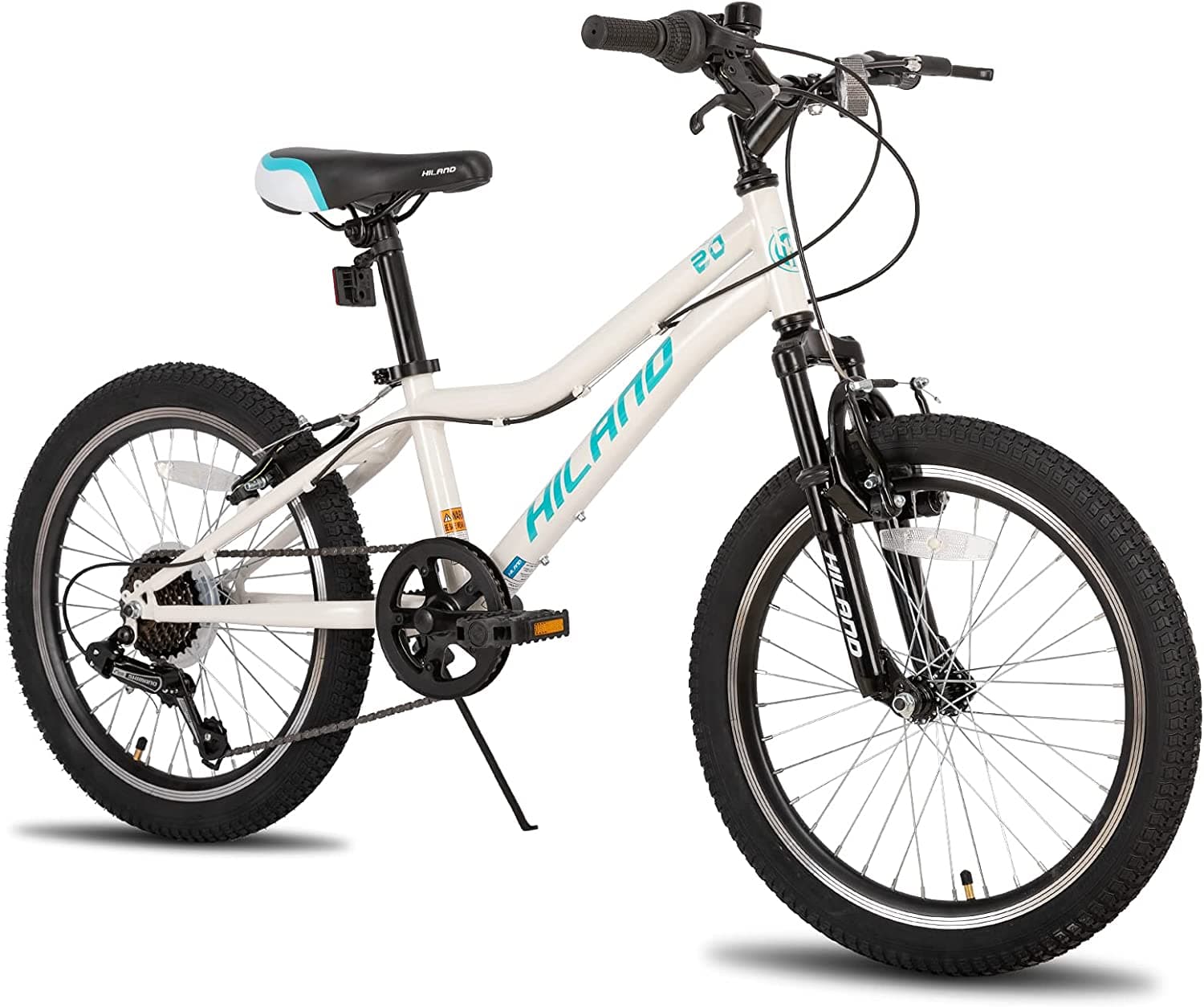 Hiland 20 Inch Kids Mountain Bike Shimano 7 Speed for Ages 5-9